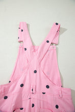 Cargar imagen en el visor de la galería, Phalaenopsis Polka Dot Print Bib Pocket Denim Barrel Overalls Jumpsuit