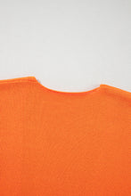 Cargar imagen en el visor de la galería, Orange Floral Print Knitted Open Front Loose Cardigan