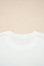 Load image into Gallery viewer, White Sequined GAME DAY Graphic Round Neck Sweater