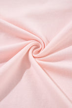 Load image into Gallery viewer, Pink Color Block Stitching Sleeve Round Neck Oversize Top