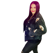 Load image into Gallery viewer, Sequins Cordoroy Football Jacket