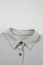 Load image into Gallery viewer, Gray 3 Pcs Crop Tank Top Shorts with Cardigan Lounge Set