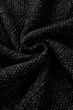 Load image into Gallery viewer, Black Cable Knit Drop Shoulder Loose Fit Sweater Dress