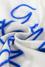 Load image into Gallery viewer, White Tinsel Game Day Drop Shoulder Graphic Sweatshirt