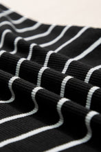 Load image into Gallery viewer, Black Stripe Ribbed Knit Tank Mini Dress