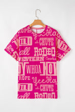 Cargar imagen en el visor de la galería, Rose Howdy Cowboy Letter Printed Western Fashion Tee