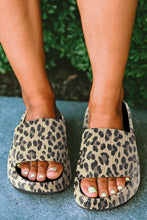 Cargar imagen en el visor de la galería, Leopard Print Thick Sole Slip On Slippers