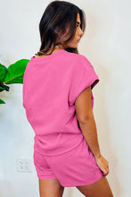 Load image into Gallery viewer, Gray 2pcs Solid Textured Drawstring Shorts Set