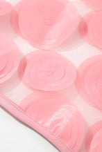 Load image into Gallery viewer, Dusty Pink Contrast Applique Mesh Half Sleeve Blouse