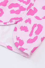 Load image into Gallery viewer, Pink Leopard High Waisted Athletic Shorts
