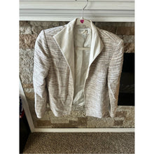 Load image into Gallery viewer, Liz Claiborne Classic Cream Tweed Blazer Jacket - Elegant Women's Coat