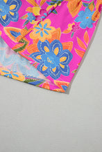 Cargar imagen en el visor de la galería, Rose Red Boho Pattern Print Flounce V Neck Tank Top