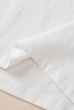 Load image into Gallery viewer, White Colorblock Star Patched Half Sleeve Oversized Tee