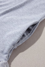 Load image into Gallery viewer, Light Grey Lace Floral Patchwork Ruffled T-shirt Dress