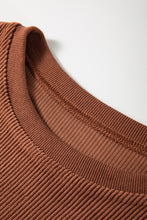 Load image into Gallery viewer, Orange JOLENE Ribbed Corded Oversized Sweatshirt