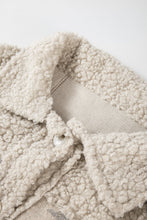 Load image into Gallery viewer, Khaki Western Aztec Print Sherpa Splicing Buttoned Flap Pocket Coat