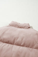 Load image into Gallery viewer, Apricot Pink Full Zipper Quilted Puffer Jacket