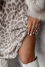 Load image into Gallery viewer, Gray Leopard Print V Neck Loose Fit Mini Dress