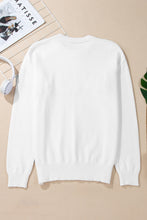 Load image into Gallery viewer, White Thankful Ivory Embroidered Sweater