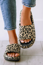 Cargar imagen en el visor de la galería, Leopard Print Thick Sole Slip On Slippers