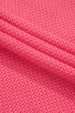 Load image into Gallery viewer, Peach Blossom Two Tone Contrast Waffle Knit Buttoned Loose Shacket