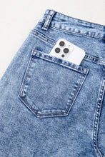 Load image into Gallery viewer, Ashleigh Blue Mineral Wash Bottom Cuff Distressed Wide Leg Jeans