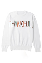 Load image into Gallery viewer, White Thankful Ivory Embroidered Sweater