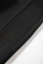 Load image into Gallery viewer, Black Crossed Waist Seamed Leg Thermal Leggings