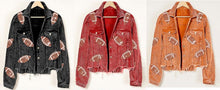 Load image into Gallery viewer, Sequins Cordoroy Football Jacket