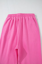 Load image into Gallery viewer, Bright Pink Solid Seamed Zipper Jacket and Drawstring Waist Pants Set
