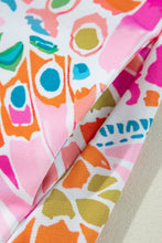 Load image into Gallery viewer, Pink Abstract Printed Drop Shoulder Loose Sweatshirt