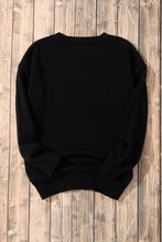Load image into Gallery viewer, Black Holly Jolly Round Neck Casual Sweater