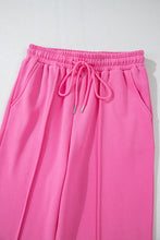 Load image into Gallery viewer, Bright Pink Solid Seamed Zipper Jacket and Drawstring Waist Pants Set