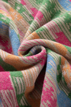 Load image into Gallery viewer, Pink Plus Size Aztec Printed Flap Pocket Shacket