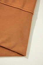 Load image into Gallery viewer, Chestnut Sequin Happy Halloween Graphic Notched Neck Long Sleeve Loose Top