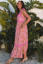 Load image into Gallery viewer, Rose Floral Lace Tied Strap Empire Waist Maxi Dress