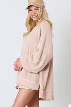 Cargar imagen en el visor de la galería, Jet Stream Corded Lantern Sleeve Top High Waist Ruffled Mini Skirt Set