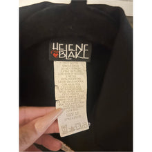 Load image into Gallery viewer, Vintage 80s Helene Blake Gold-Trim Stars Military Black Double-Breasted Blazer