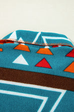 Load image into Gallery viewer, Sky Blue Aztec Printed Lapel Bell Sleeve Jacket