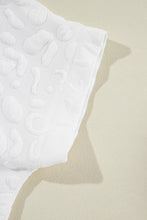 Cargar imagen en el visor de la galería, White Leopard Jacquard Quarter Zip Tee and Shorts Set