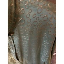 Cargar imagen en el visor de la galería, Vintage 80s 100% Silk Olive Green Metallic Bomber Jacket Lightweight Zip Jacket