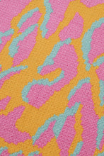 Load image into Gallery viewer, Bright Pink Plus Size Leopard Ribbed Trim Sweater