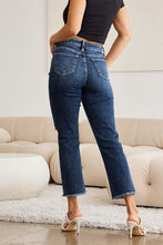 Cargar imagen en el visor de la galería, RFM Crop Dylan Full Size Tummy Control Distressed High Waist Raw Hem Jeans