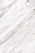 Load image into Gallery viewer, Beige Embroidered Mesh Flounce Sleeve Blouse