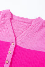 Load image into Gallery viewer, Multicolor Color Block Tiered Puff Sleeve Dress