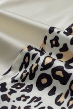 Load image into Gallery viewer, Apricot Half Leopard Patchwork Ruffle Sleeve Blouse