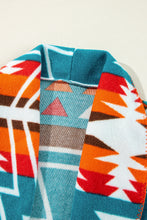 Load image into Gallery viewer, Sky Blue Aztec Printed Lapel Bell Sleeve Jacket