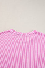 Load image into Gallery viewer, Phalaenopsis Ribbed Knit T Shirt and Shorts Plus Size Lounge Set