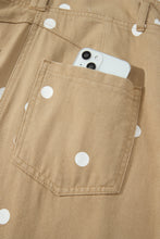 Cargar imagen en el visor de la galería, Phalaenopsis Polka Dot Print Bib Pocket Denim Barrel Overalls Jumpsuit