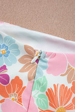 Load image into Gallery viewer, Pink Floral Puff Sleeve Square Neck Babydoll Blouse